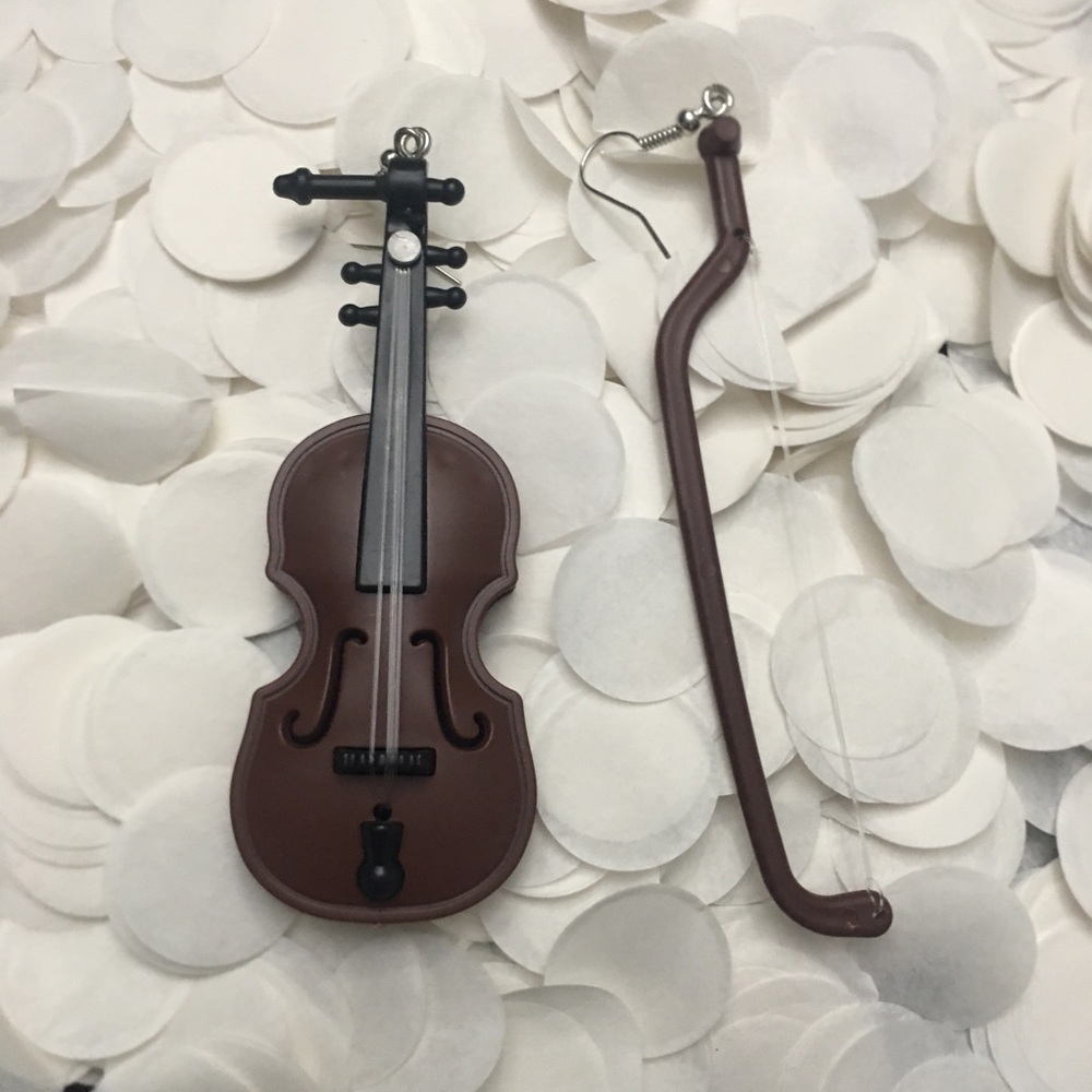 Mismatched Violin Earrings